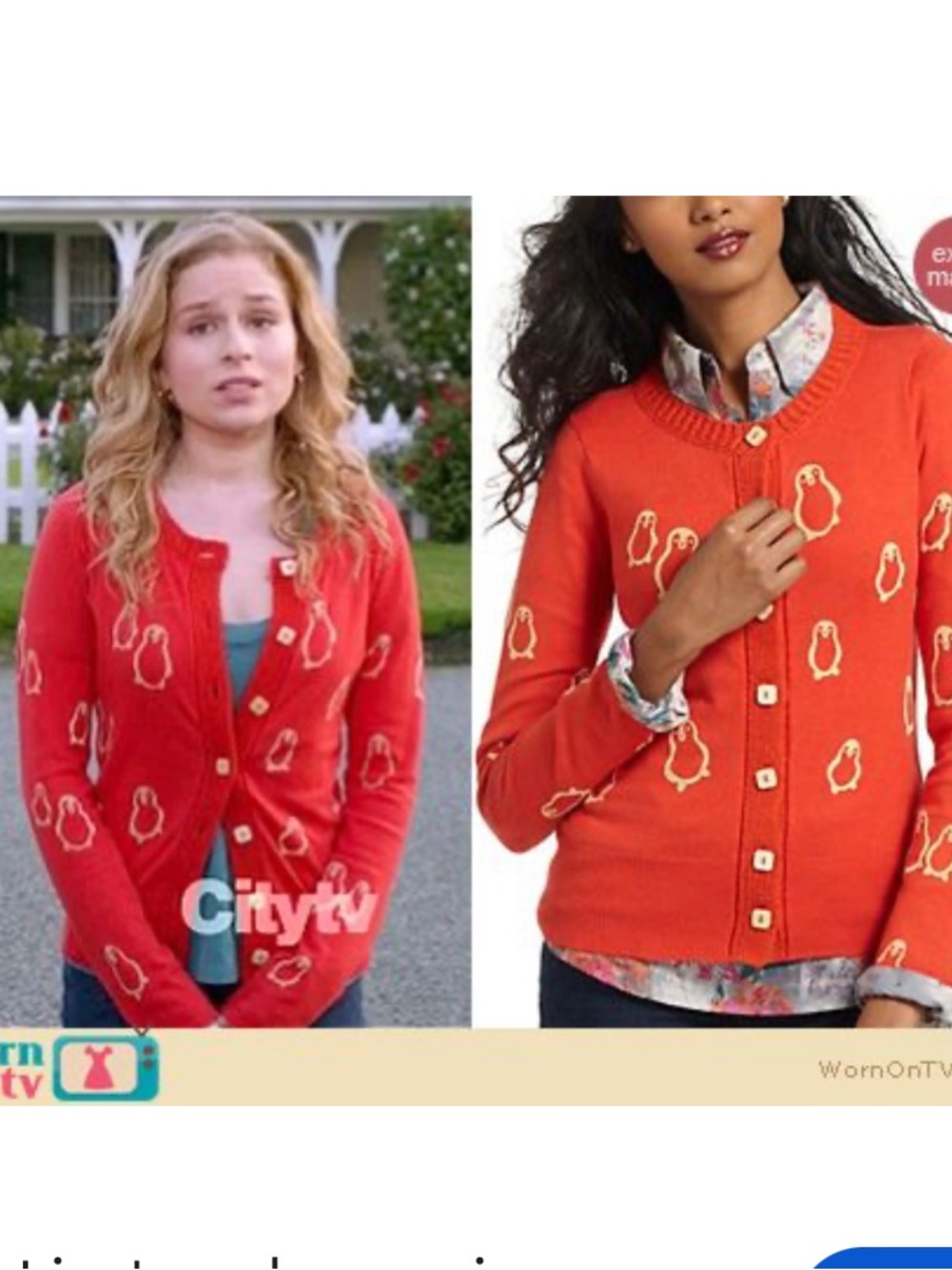 Field Flower by Anthropologie XS cardigan featuring an all-over flocked penguin